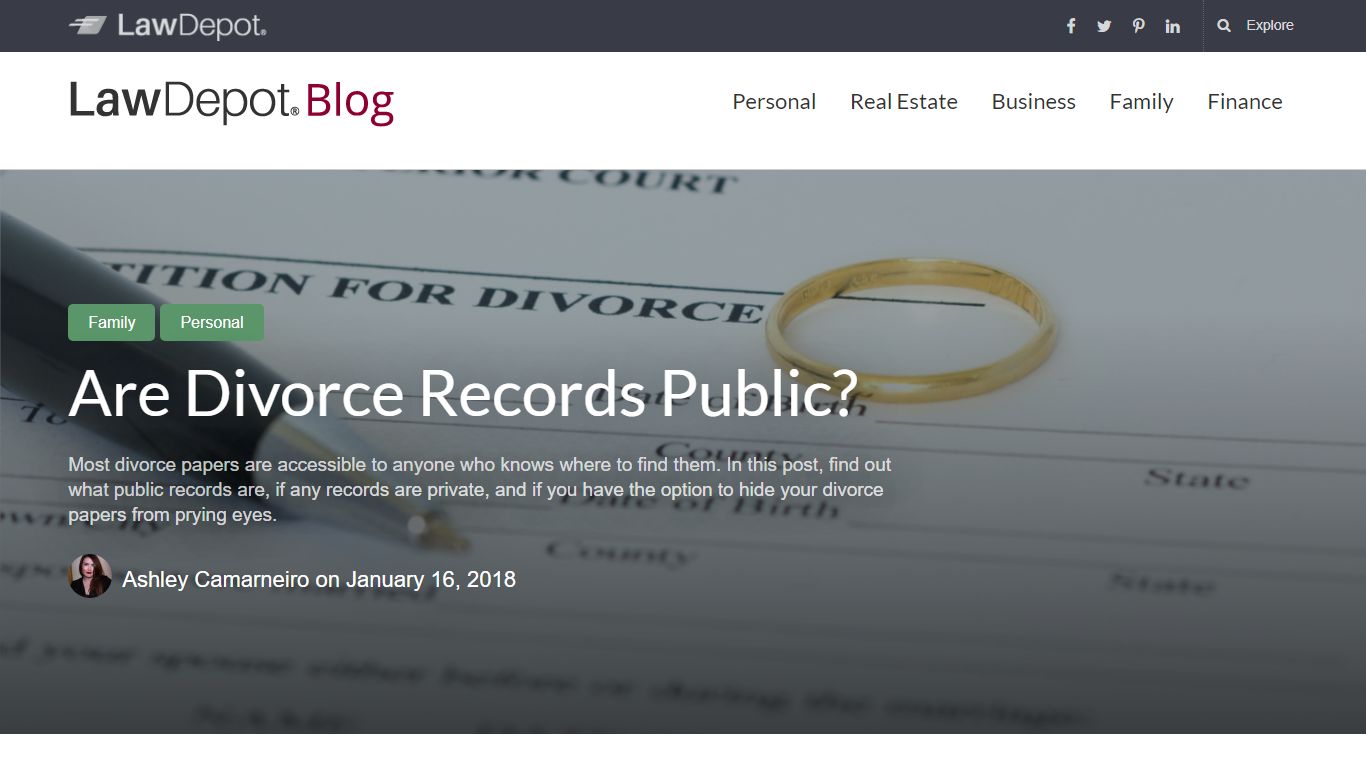 Are Divorce Records Public? - LawDepot Blog